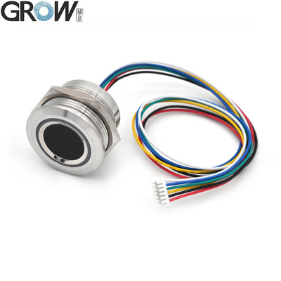 Grow R503-5V DC5V Round RGB LED UART Interface MX1.25-6pin Waterproof Capacitive Fingerprint Module Sensor