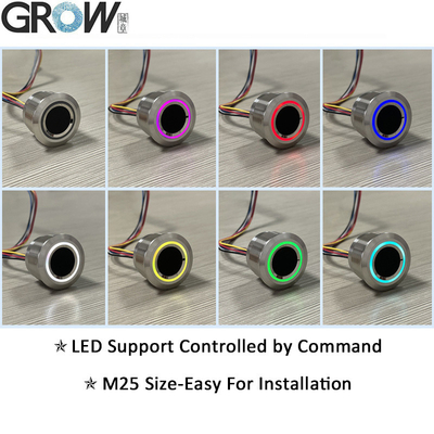 Grow R503 New Circular Round RGB Ring Indicator LED Control DC3.3V Capacitive Fingerprint Module Sensor Scanner