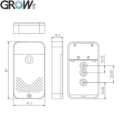 Durable Plastic Fingerprint Module Battery Enclosure For Door Access Control