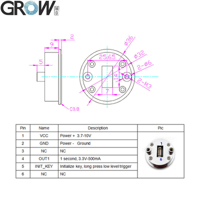 DC3.3-10V Fingerprint Control Board High Level Output Convenient