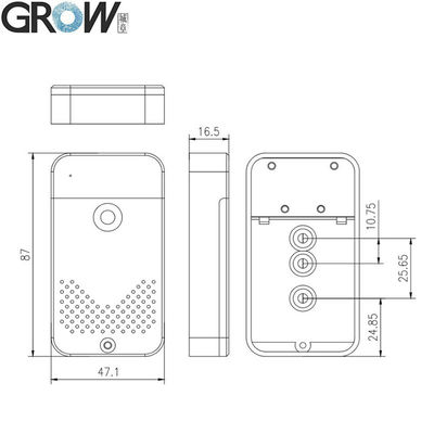 GROW K236-A Admin/User DC6V 4*AAA Battery Case With Fingerprint Control Board For Door Access Control System