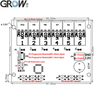 Infrared Fingerprint Reader Module Remote Control Customizable