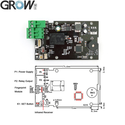 Round Capacitive Fingerprint Sensor Module Jog Mode With Remote Control