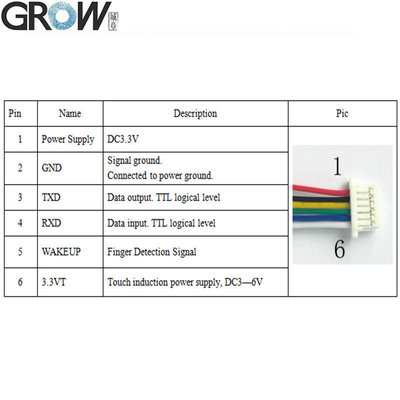 R503 Fingerprint Control Board DC 3.7V-6.5V Low Power Consumption