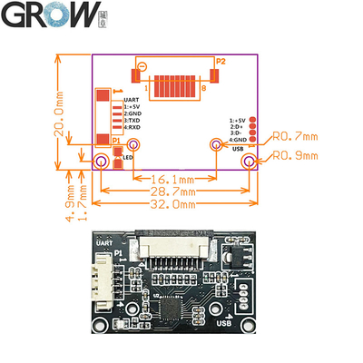 DC4.2-6V Capacitive Fingerprint Sensor Arduino 208*288 Pixel High Speed