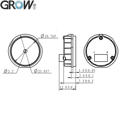 GROW GM60-S Ring Indicator Light Can Controlled Small Round UART Interface 1D/2D Bar Code QR Code Barcode Reader Module
