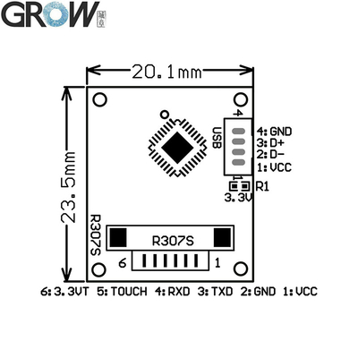 1000 Capacity Fingerprint Sensor Module For Arduino Integrated R307S
