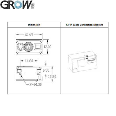 Fast Speed Barcode Scanner Module Dust Resistant With CMOS Scan Element Type