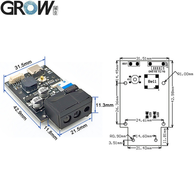 Grow GM69PRO 1280*800 CMOS OCR / 1D / 2D Barcode Scanner Module Support Ocr Passport Code