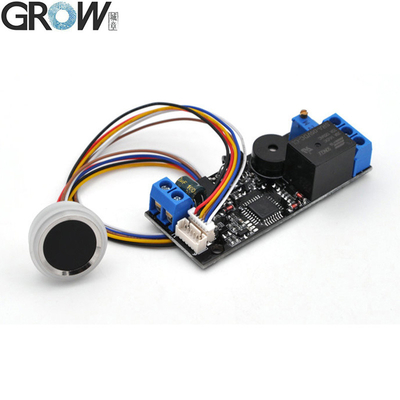 GROW K202+R502-F Admin/User DC12V K202 Fingerprint Door Access Control Board+R502-F Waterproof Small Ring LED Fingerprint Module